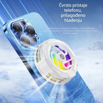 Tl23 hlađenje za telefon za igre – magnetsko pričvršćivanje, 10W, 93 g, Type-C, ABS+ aluminijska legura