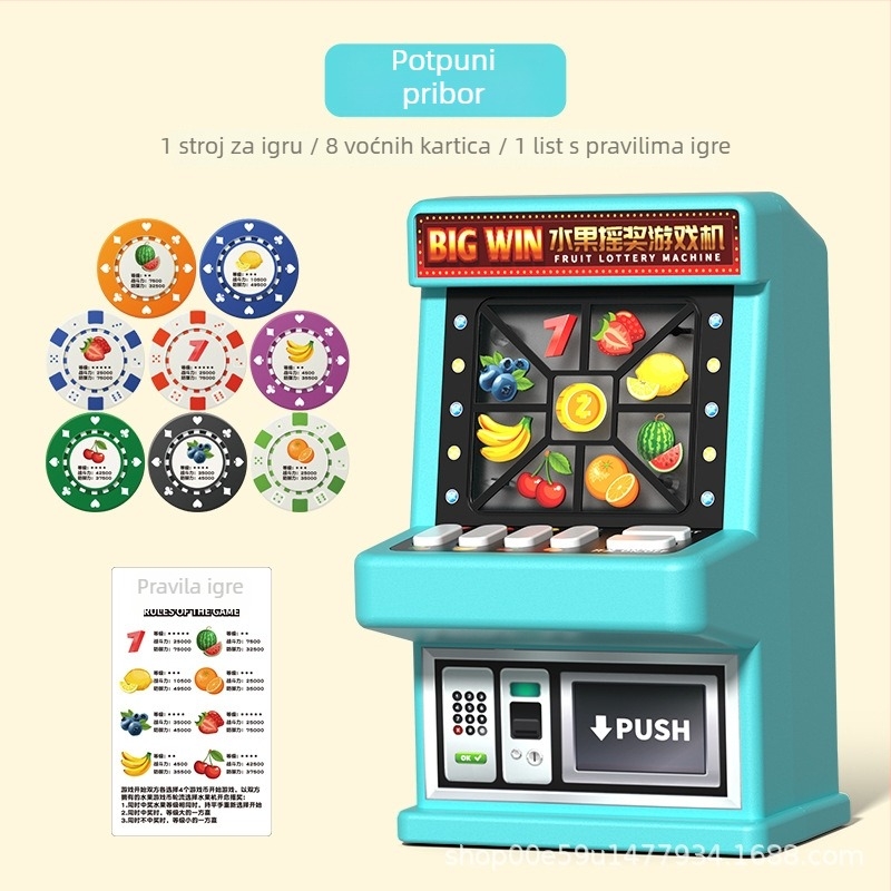 Nova dječja igračka – voćni lutrijski kotač, nostalgični retro mini okretni stroj
