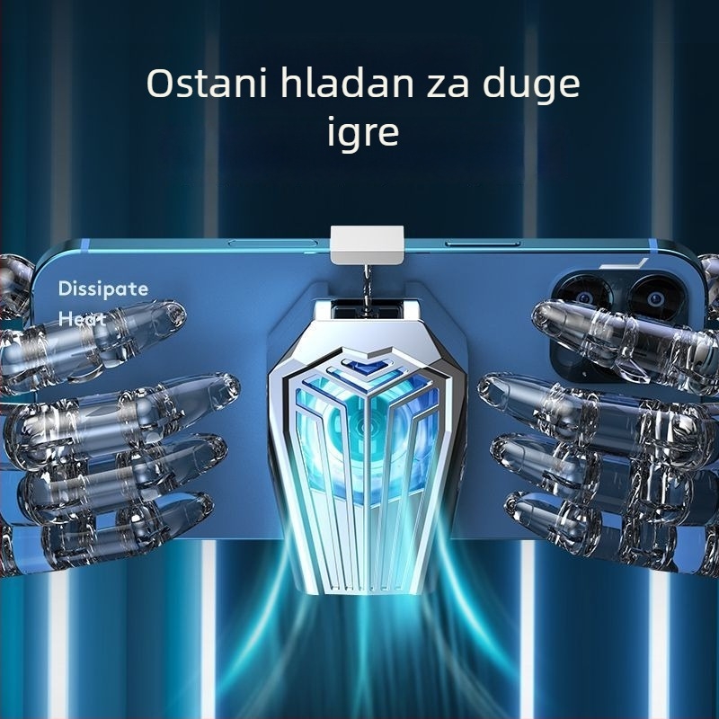 Bežični hladnjak za mobitel s klipom na stražnju stranu, s ugrađenom punjivom baterijom