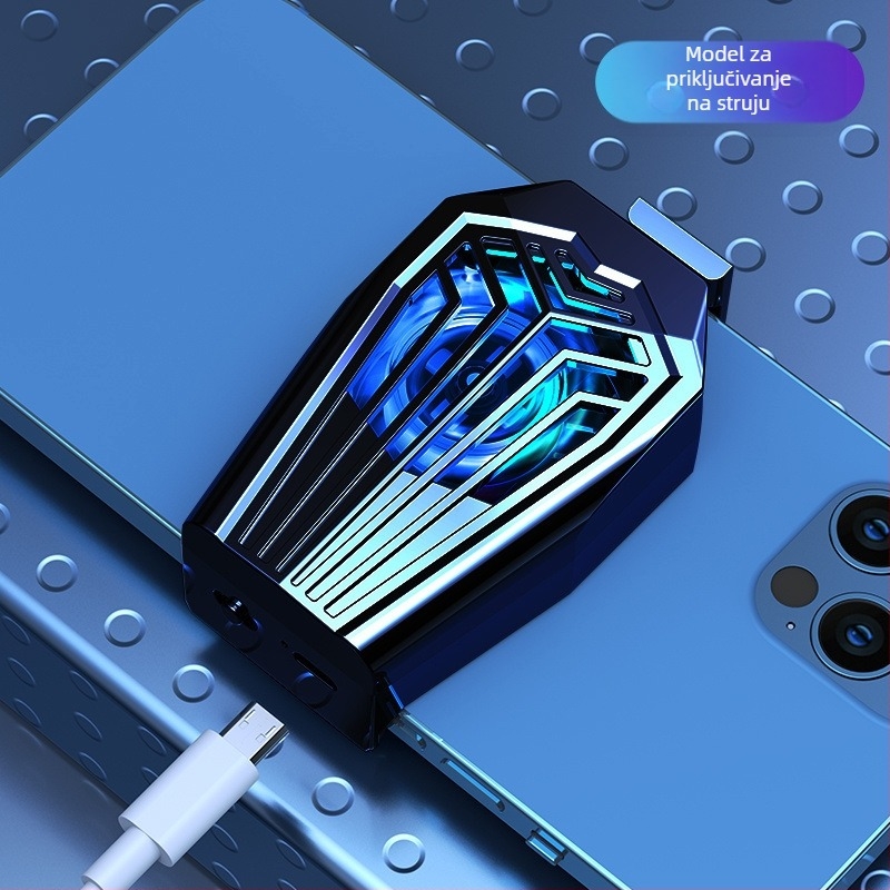 Bežični hladnjak za mobitel s klipom na stražnju stranu, s ugrađenom punjivom baterijom