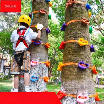 Dječje penjačko opremanje za penjanje po drvetu i stijeni s 1 remenom i 3 nosivim točkama, namijenjeno predškolskom tjelesnom odgoju