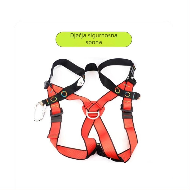 Dječje penjačko opremanje za penjanje po drvetu i stijeni s 1 remenom i 3 nosivim točkama, namijenjeno predškolskom tjelesnom odgoju