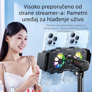 Poluvodički tihi rashladni radijator za tablete i pametne telefone, model 003, 10W, Materijal: ABS + aluminijska legura + PC, Sučelje: Type-C, Težina: 552 g
