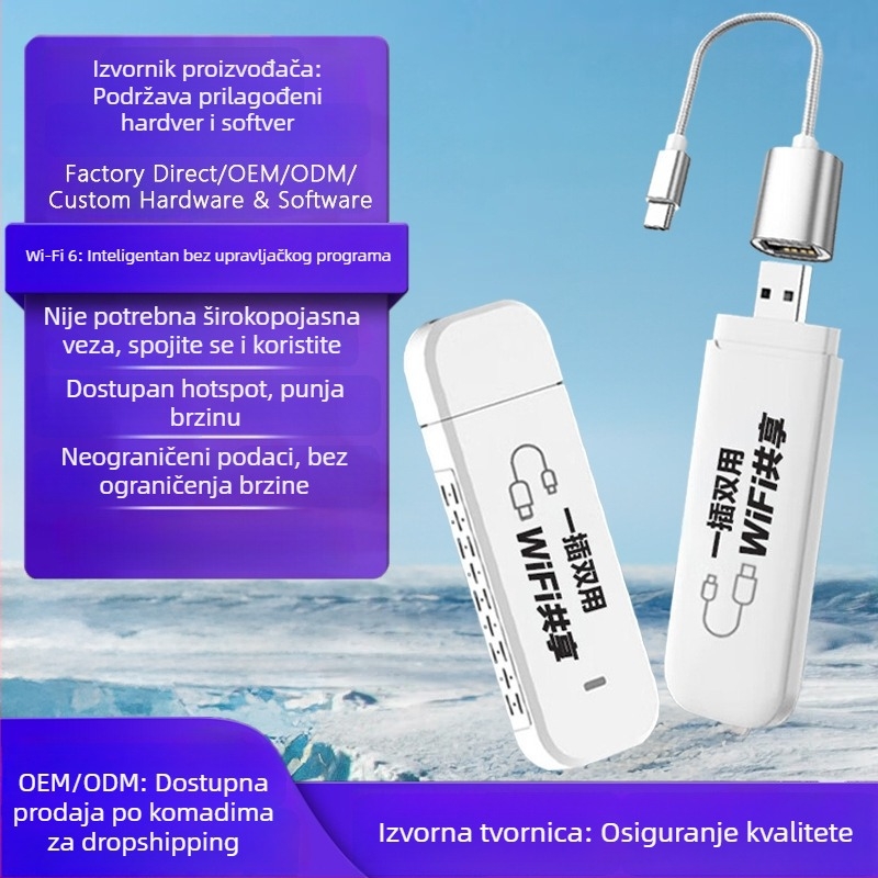 USB bežična mrežna kartica za prijenosna računala – bez upravljačkih programa, 802.11n, 150 Mbps, 2.4 GHz