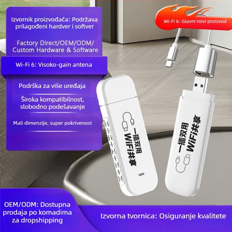 USB bežična mrežna kartica za prijenosna računala – bez upravljačkih programa, 802.11n, 150 Mbps, 2.4 GHz