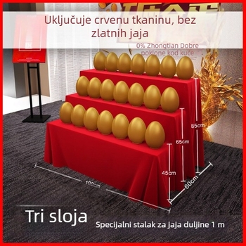 Trostruki čelični držač za zlatna jaja za lutrijsku izložbu – Japansko-korejski stil – poklon kutija pakiranje