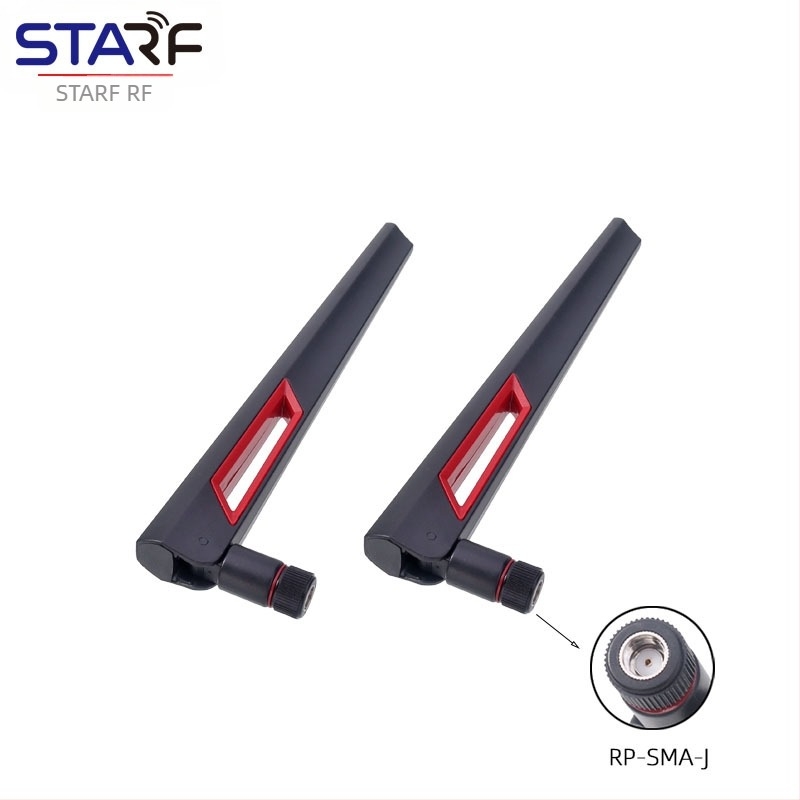 Sklopiva WiFi 6E antena dvopojasna za usmjerivač ili mrežnu karticu, omnidirekcijska, SMA sučelje (RP-SMA muški), 2 m kabel