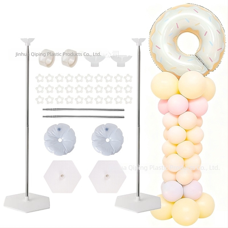Plastična okrugla baza za vodne vrećice s teleskopskim šesterokutnim okvirom i držačem balona za unutarnje sportske događaje