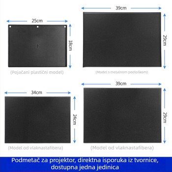 Metalan stalak za projektor s univerzalnom pločom, podni teleskopskim stativom s adapterom i spremište za projektor