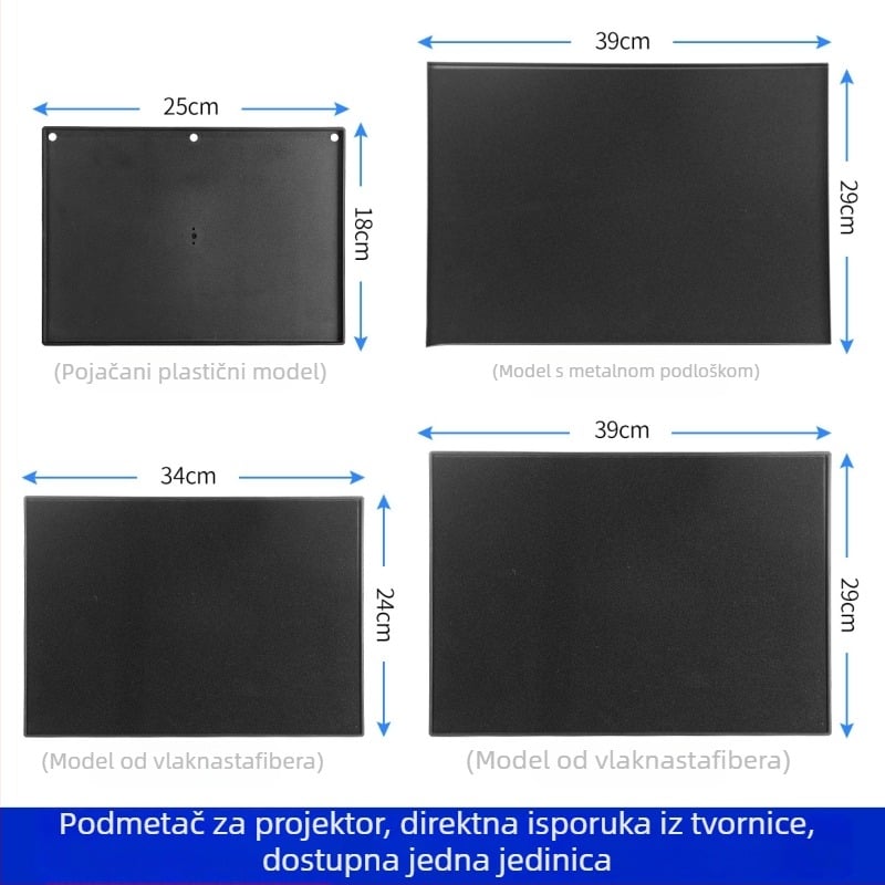 Metalan stalak za projektor s univerzalnom pločom, podni teleskopskim stativom s adapterom i spremište za projektor
