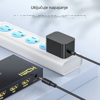 Jinghua HDMI 4-portni splitter, 1 ulaz / 4 izlaza, 4K60Hz, model F131, napajanje 3C