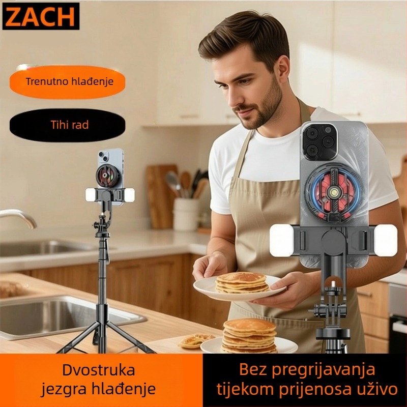 ZACH Magnetski hladnjak za mobilne igre i live streaming, poluvodičko hlađenje, RGB osvjetljenje, tiho djelovanje