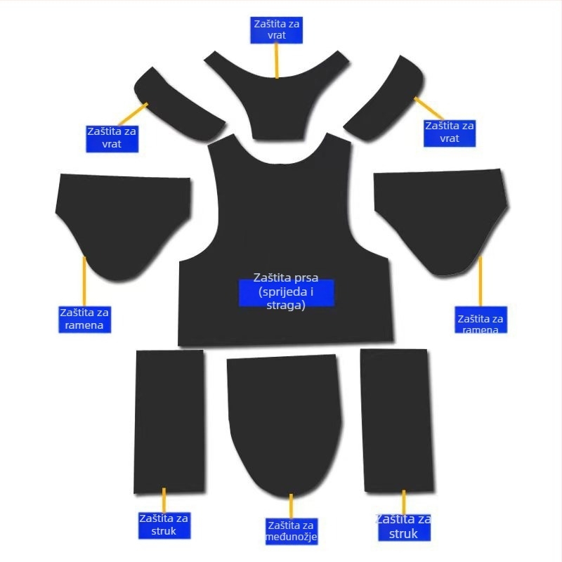 Cosplay balistički prsluk – Gero teško oklop 6B5, odvojiva stražnja ploča, Oxford tkanina, vodootporan, otporan na habanje, unisex