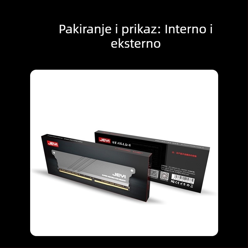 RAM hladnjak DDR3/DDR4/DDR5 — aluminij, tih način hlađenja, veličina 14.5 mm