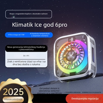 WEKOME F86 Hladnjak za mobitel s AI upravljanjem temperaturom, magnetskim klipom i digitalnim zaslonom, 10W Type-C