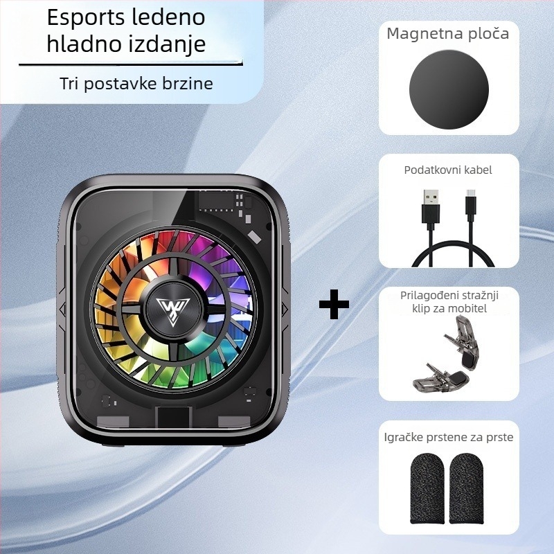 WEKOME F86 Hladnjak za mobitel s AI upravljanjem temperaturom, magnetskim klipom i digitalnim zaslonom, 10W Type-C