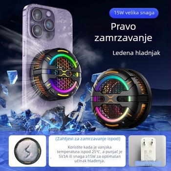 K15 Gaming magnetski hladnjak za telefon i tablet, 3 brzine, 15W, ~120 g, USB-C, materijal ABS+PC/aluminijska legura