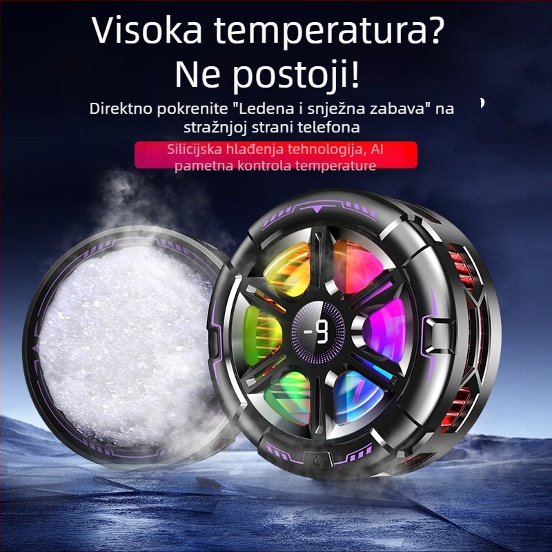 K15 Gaming magnetski hladnjak za telefon i tablet, 3 brzine, 15W, ~120 g, USB-C, materijal ABS+PC/aluminijska legura