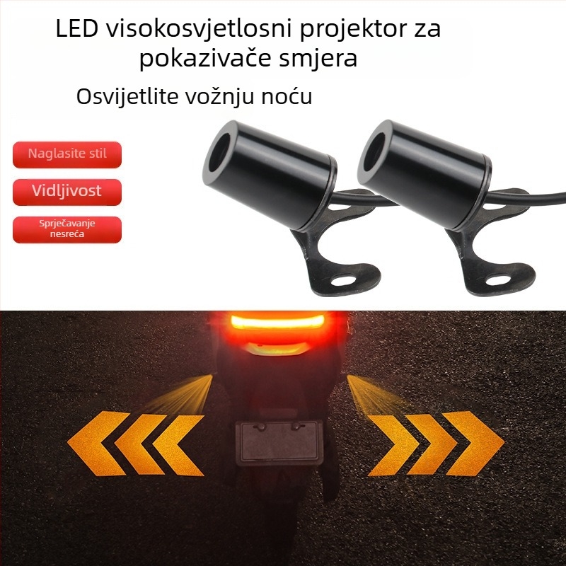 Motociklistička LED svjetla s anđelovim krilima — svjetlo dobrodošlice, univerzalna kompatibilnost, projekcijska strelica, atmosfersko dekorativno svjetlo; model Mks-0098, 3W, 9V, 0.2A