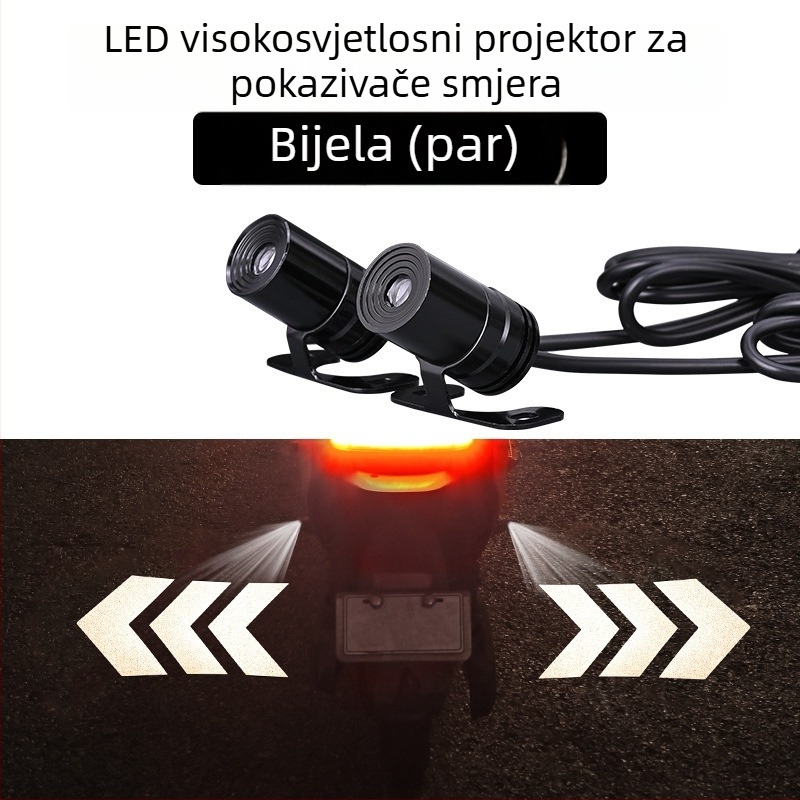 Motociklistička LED svjetla s anđelovim krilima — svjetlo dobrodošlice, univerzalna kompatibilnost, projekcijska strelica, atmosfersko dekorativno svjetlo; model Mks-0098, 3W, 9V, 0.2A