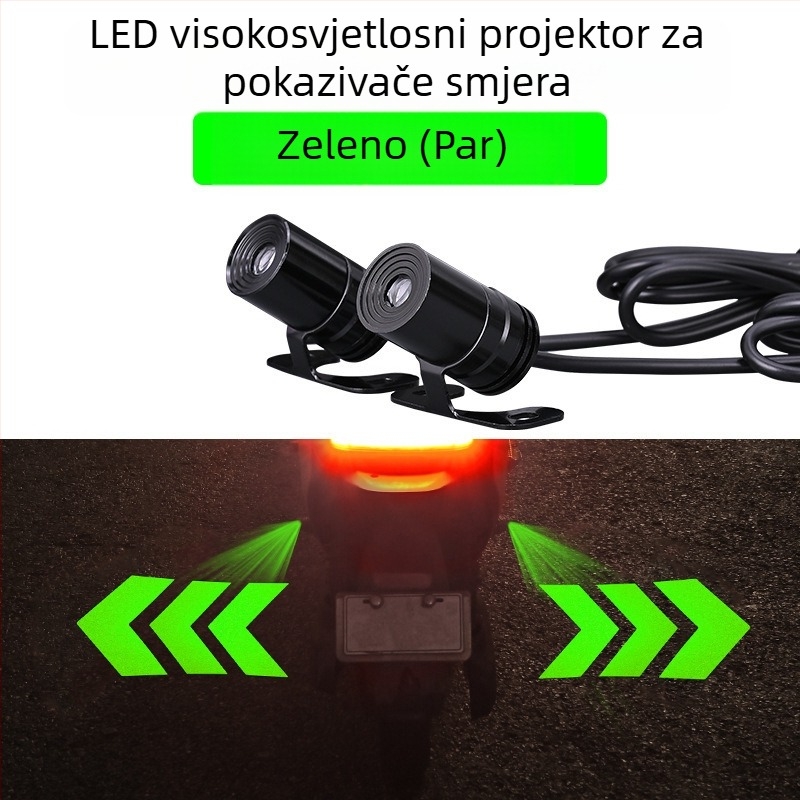Motociklistička LED svjetla s anđelovim krilima — svjetlo dobrodošlice, univerzalna kompatibilnost, projekcijska strelica, atmosfersko dekorativno svjetlo; model Mks-0098, 3W, 9V, 0.2A