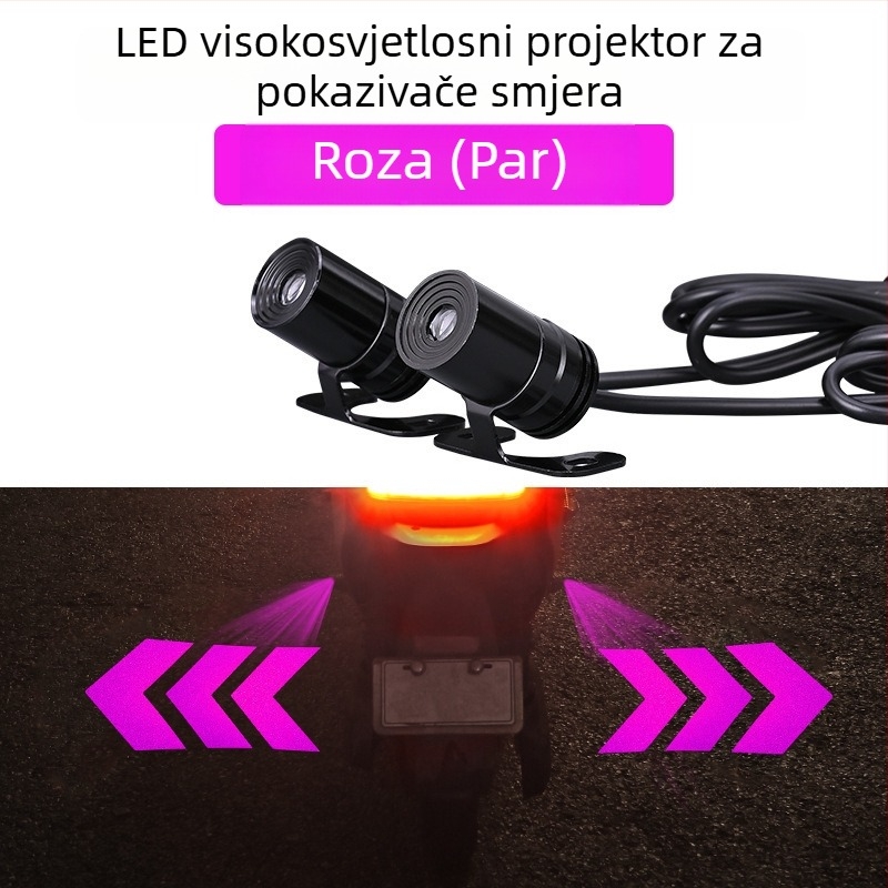 Motociklistička LED svjetla s anđelovim krilima — svjetlo dobrodošlice, univerzalna kompatibilnost, projekcijska strelica, atmosfersko dekorativno svjetlo; model Mks-0098, 3W, 9V, 0.2A