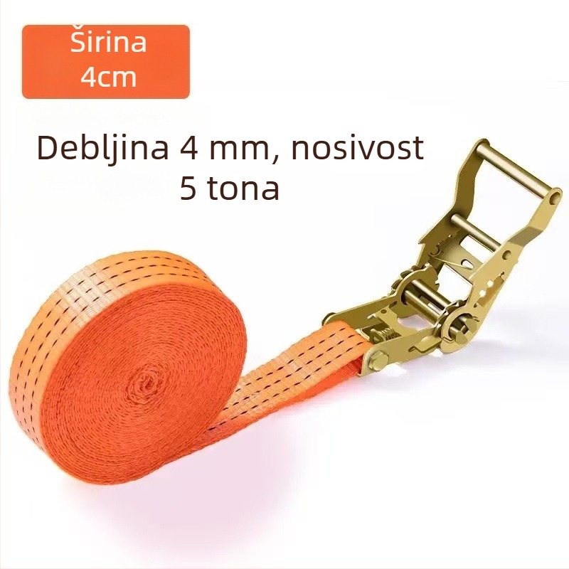 Univerzalni zatezni pojas s dvostrukim kukama, 5 tona, bez zavarivanja, širina 5 cm
