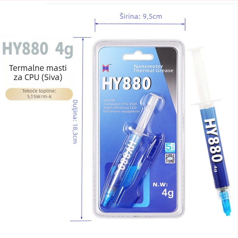 Huaneng HY880 CPU hladnjak, kompatibilan s CPU-om, težina 1