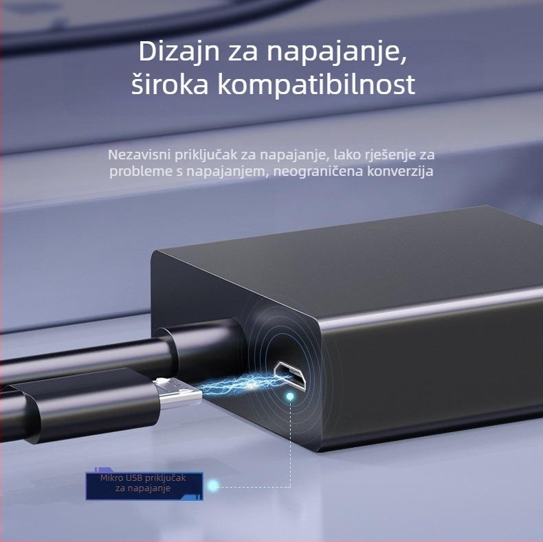 DVI na VGA pretvarač kabel, 24+5-pin, ABS kvadratna kućišta, AD013, 1080p