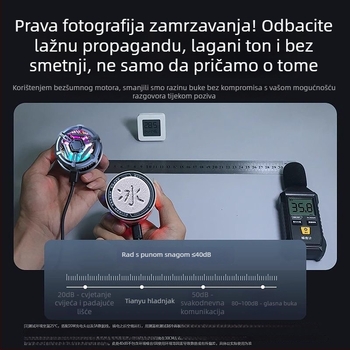Stražnji magnetski klip za telefon s poluvodičkim hlađenjem, model S10X, Type-C, 13W, ABS+aluminij, težina 55 g