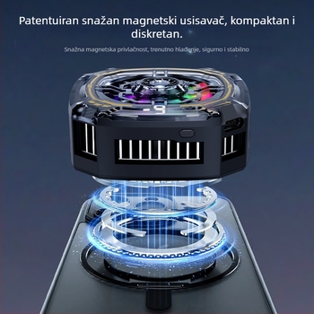 P71 hladnjak za mobitel - 15W, Type-C sučelje, Materijali: plast, metal, keramika, Težina: 63 g