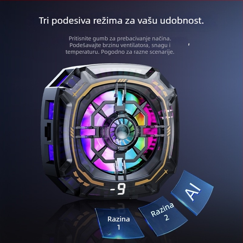 P71 hladnjak za mobitel - 15W, Type-C sučelje, Materijali: plast, metal, keramika, Težina: 63 g