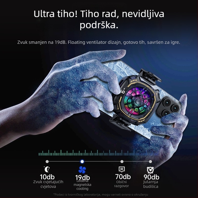 P71 hladnjak za mobitel - 15W, Type-C sučelje, Materijali: plast, metal, keramika, Težina: 63 g