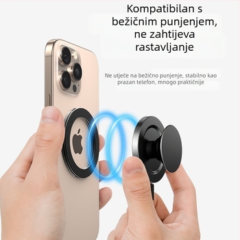 Magnetni držač za telefon s prstenom, sklopivi, teleskop, 360° rotacija