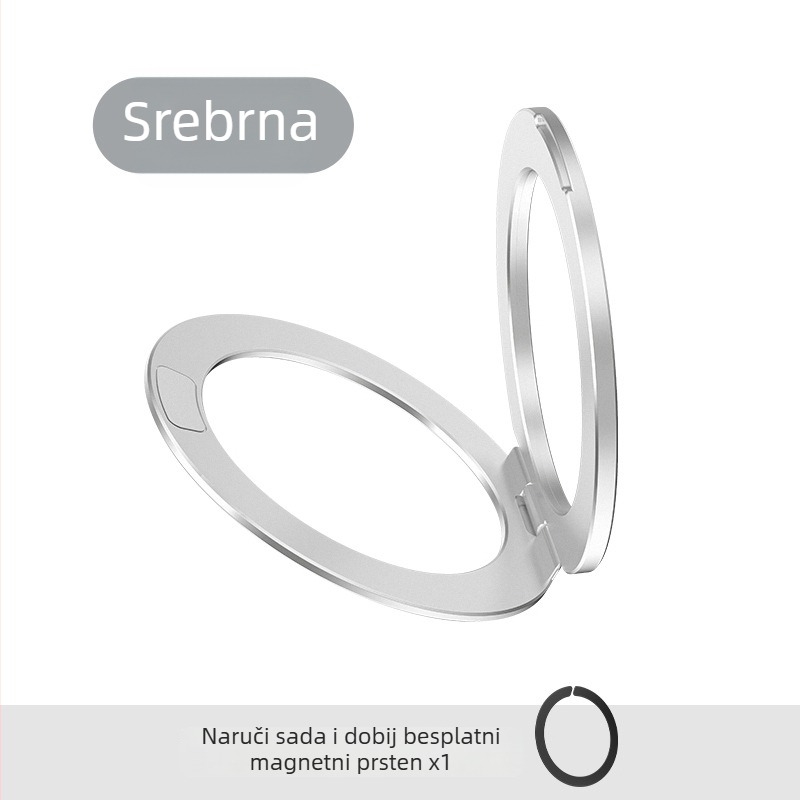 Magnetni držač za telefon s prstenom, sklopivi, teleskop, 360° rotacija
