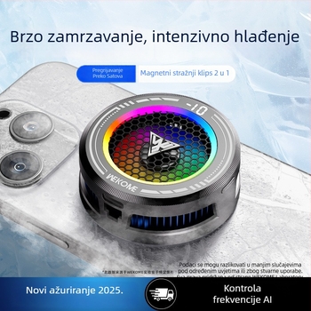 WEKOME AL19 Pro inteligentni hladnjak za hlađenje s AI kontrolom temperature za telefone i tablete, LED marquee prikaz
