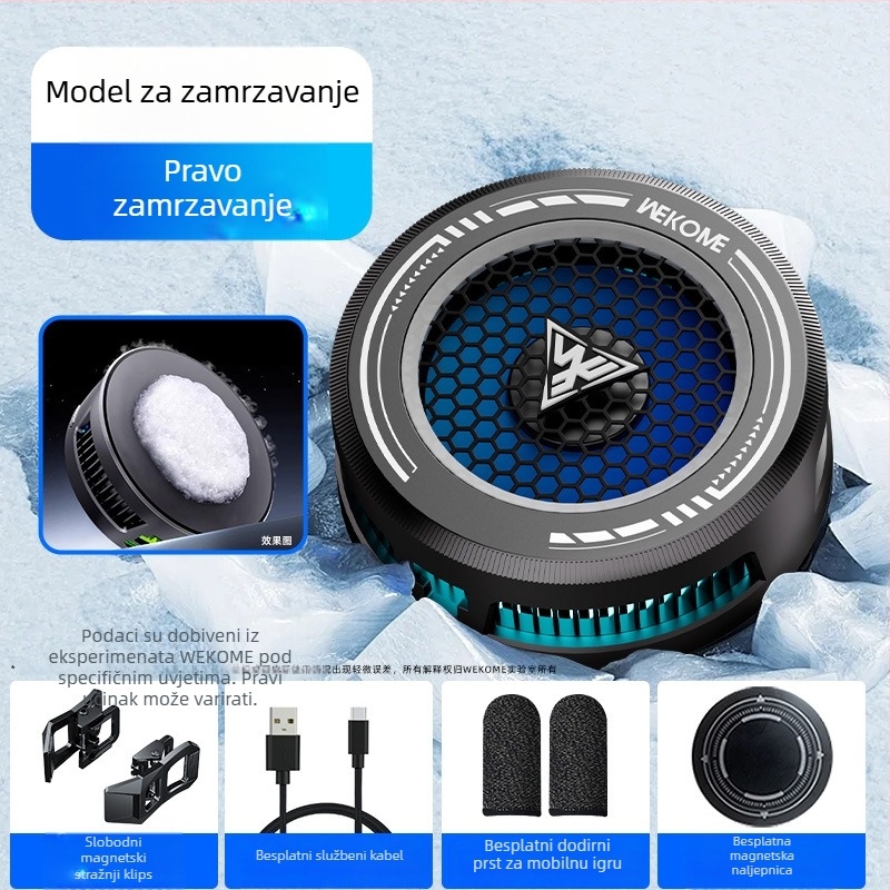 WEKOME AL19 Pro inteligentni hladnjak za hlađenje s AI kontrolom temperature za telefone i tablete, LED marquee prikaz