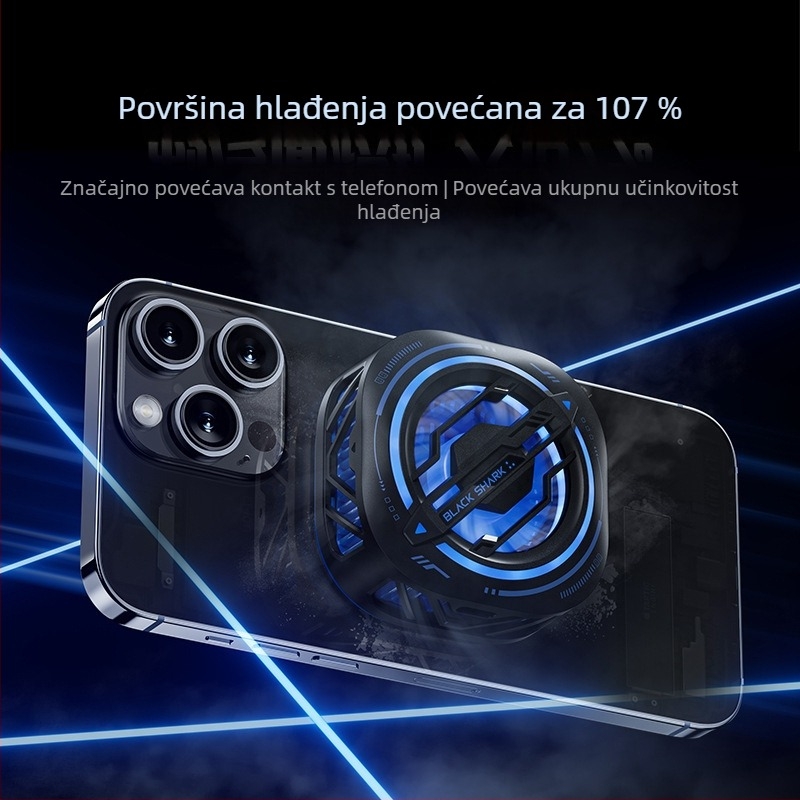 Magnetska stražnja klipsa za hlađenje Black Shark 3 Pro, Type-C sučelje, ABS kućište, funkcija hlađenja