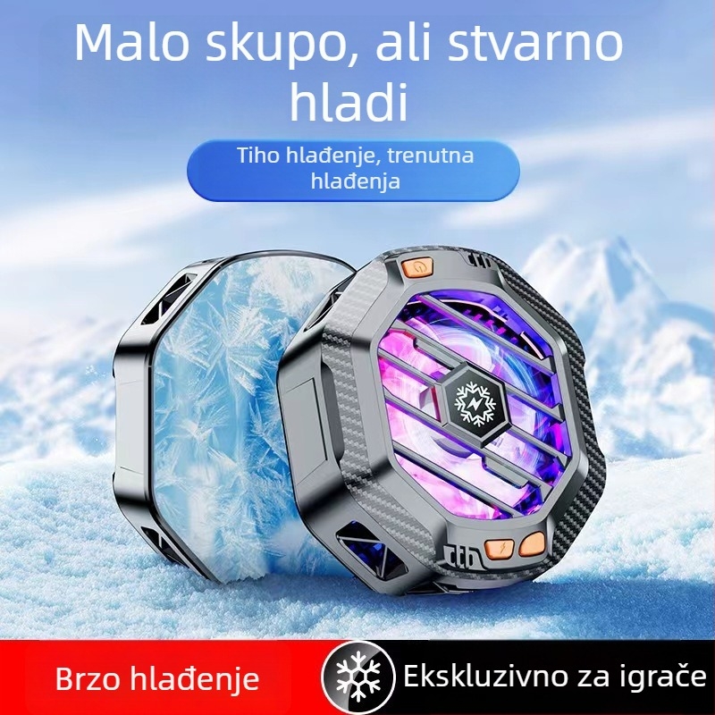 X60 bežični hladnjak za mobitel s poluvodičkim hlađenjem, magnetsko učvršćivanje, Type-C sučelje, ABS+aluminijska legura+ magnet, 80 g, kompatibilan s Apple i Android