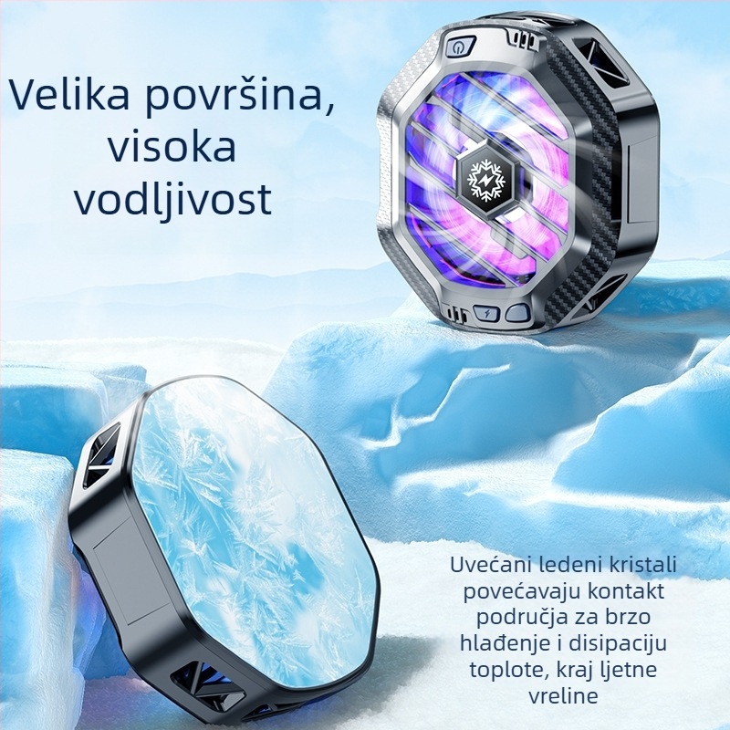 X60 bežični hladnjak za mobitel s poluvodičkim hlađenjem, magnetsko učvršćivanje, Type-C sučelje, ABS+aluminijska legura+ magnet, 80 g, kompatibilan s Apple i Android