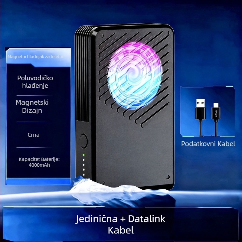 Poluvodički hladnjak za mobitel s integriranom 4000 mAh baterijom, težina 158,5 g, kompatibilan s iPhone 12–16
