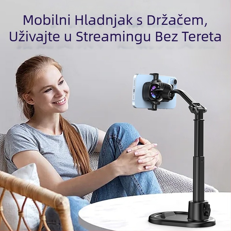 Klip za stražnju stranu telefona za hlađenje s RGB osvjetljenjem i tri digitalna zaslona (Model: 12, Snaga: 15W, Težina: 158 g, Materijal: ABS+PC+aluminijska legura, Sučelje: Type-C)