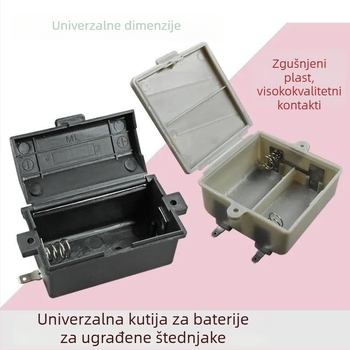 Kutija za baterije za ugrađeni plinski štednjak, univerzalna, 1 ili 2 ćelije.
