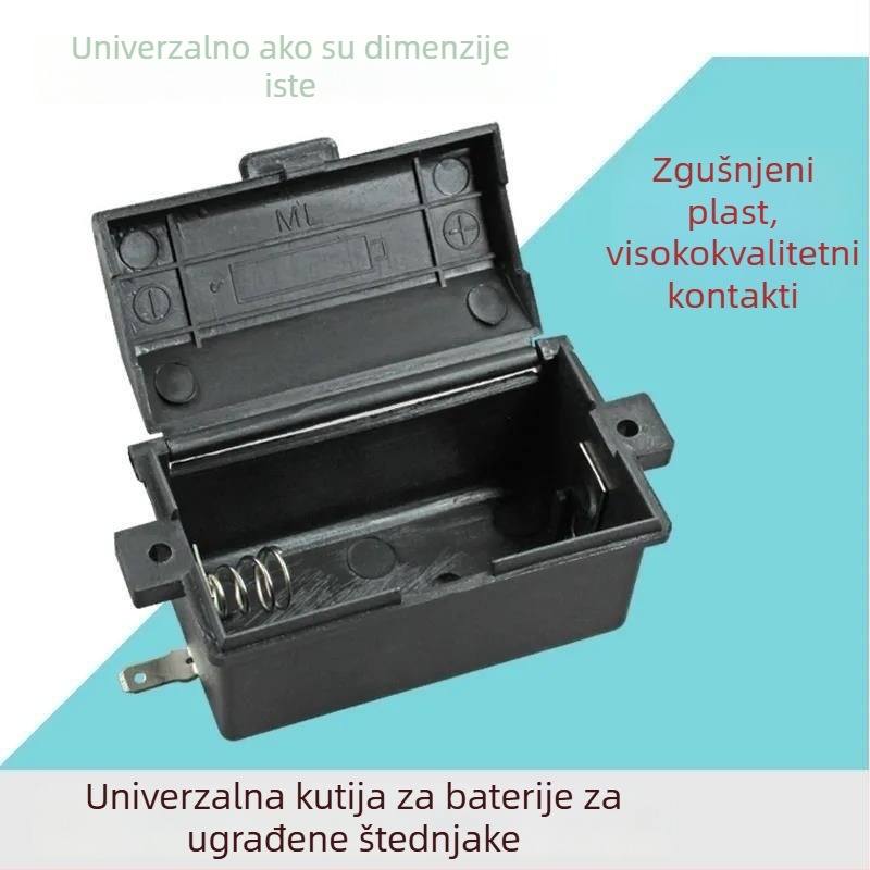 Kutija za baterije za ugrađeni plinski štednjak, univerzalna, 1 ili 2 ćelije.