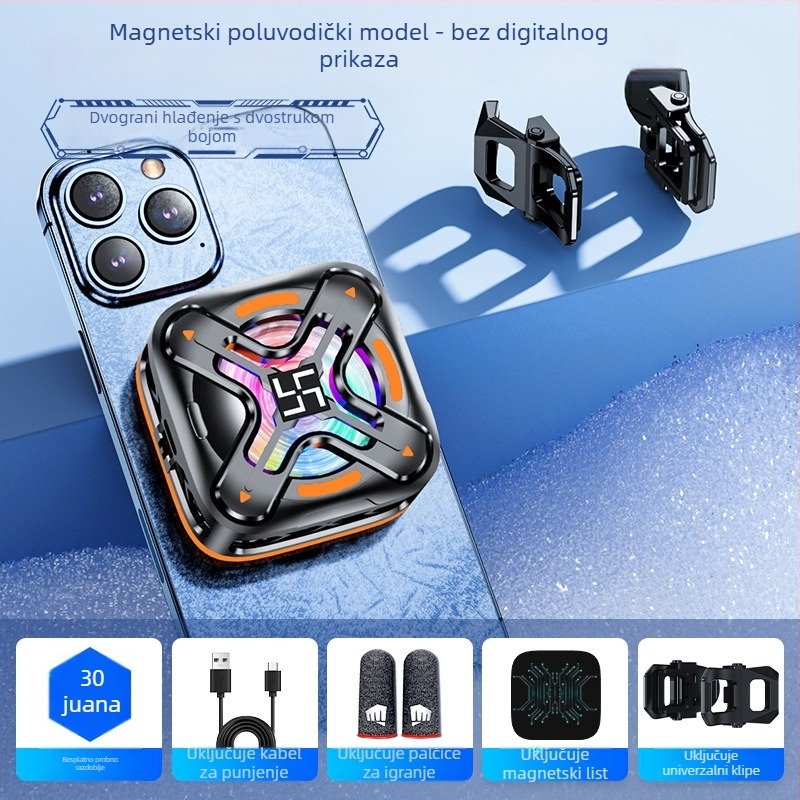 Magnetski klips za stražnju stranu mobilnog telefona s poluvodičkim hladnjakom, DY26, 10W, Type-C, 150g