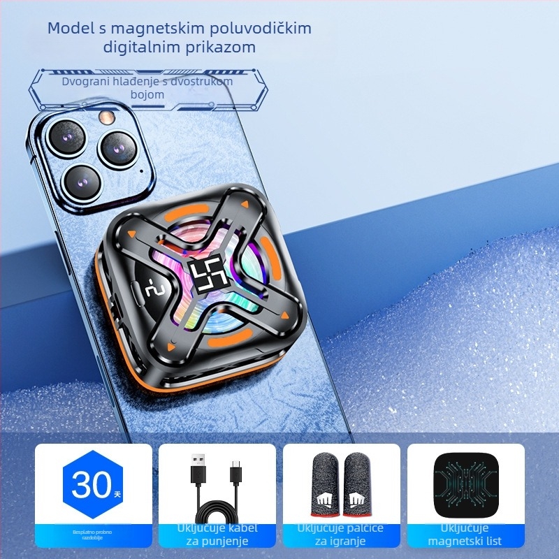 Magnetski klips za stražnju stranu mobilnog telefona s poluvodičkim hladnjakom, DY26, 10W, Type-C, 150g