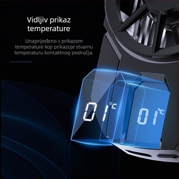 MEMO DLA3 Hlađenje za mobitel s poluvodičkim hlađenjem i prikazom temperature, Type-C, 8W
