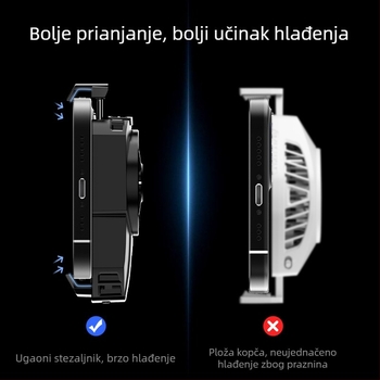 MEMO DLA3 Hlađenje za mobitel s poluvodičkim hlađenjem i prikazom temperature, Type-C, 8W