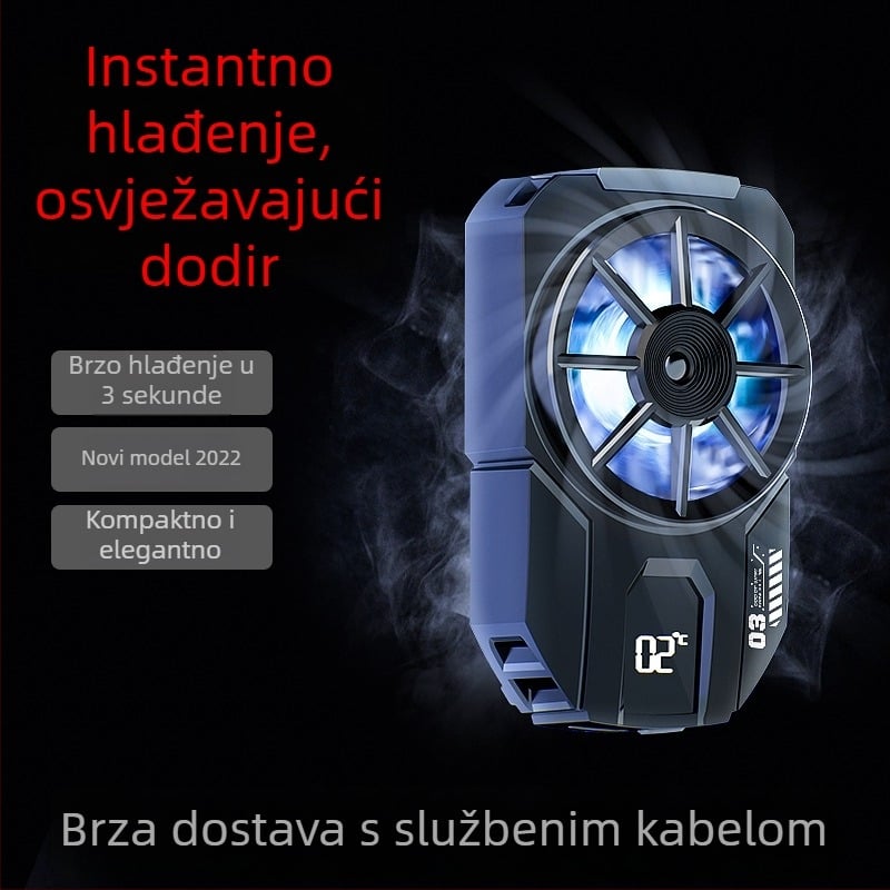 MEMO DLA3 Hlađenje za mobitel s poluvodičkim hlađenjem i prikazom temperature, Type-C, 8W