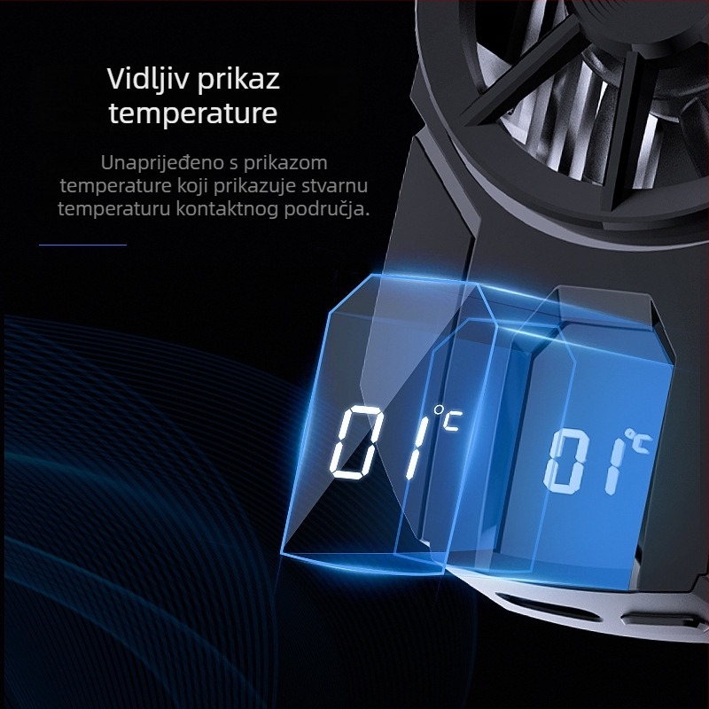 MEMO DLA3 Hlađenje za mobitel s poluvodičkim hlađenjem i prikazom temperature, Type-C, 8W